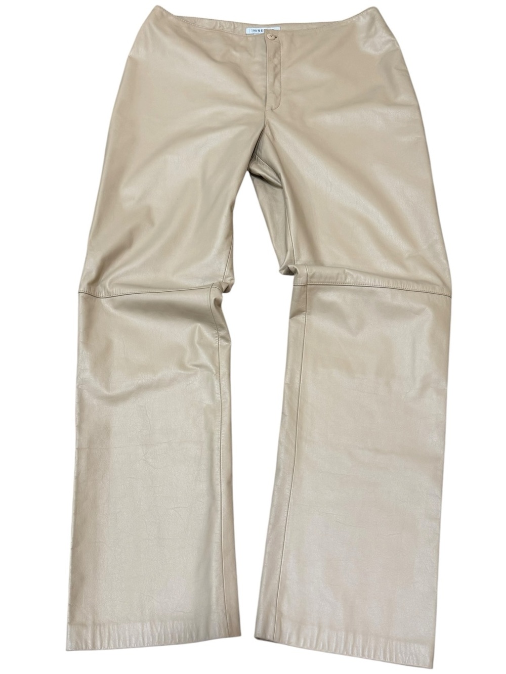 Vintage NWT Deadstock 100% Genuine Leather Nine West Tan Beige Y2K Minimalist 12